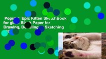 Popular  Epic Kitten SketchBook for girls: Blank Paper for Drawing, Doodling or Sketching 100