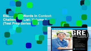Ebook GRE Words In Context: Challenging List: Volume 1 (Test Prep Series) Full