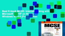 Best E-book MCSE: Internetworking with Microsoft TCP/IP on Microsoft Windows NT 4.0 (Prentice Hall