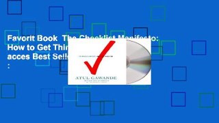 Favorit Book  The Checklist Manifesto: How to Get Things Right Unlimited acces Best Sellers Rank :