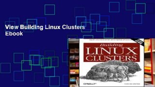 View Building Linux Clusters Ebook