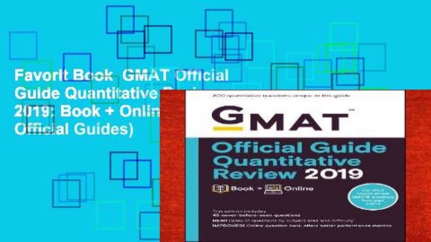 Favorit Book  GMAT Official Guide Quantitative Review 2019: Book + Online (Gmat Official Guides)