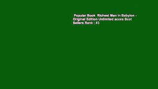 Popular Book  Richest Man In Babylon - Original Edition Unlimited acces Best Sellers Rank : #3