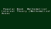 Popular Book  Mathematical Interest Theory (Mathematical Association of America Textbooks)