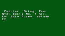 Popular  Grieg: Peer Gynt Suite No. 1 Arr. For Solo Piano: Volume 72 (Samwise Music For Piano)