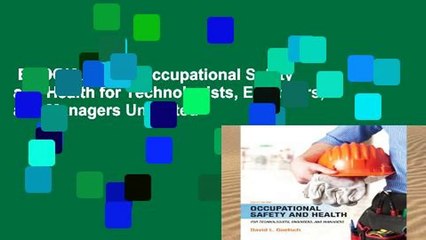 EBOOK Reader Occupational Safety and Health for Technologists, Engineers, and Managers Unlimited