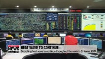 Scorching heat wave to continue in S. Korea throughout the week as Typhoon Jongdari continues to weaken