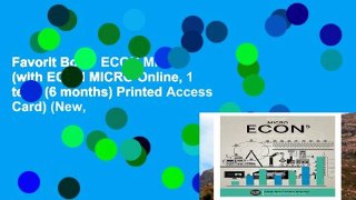Favorit Book  ECON MICRO (with ECON MICRO Online, 1 term (6 months) Printed Access Card) (New,