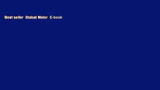 Best seller  Stabat Mater  E-book