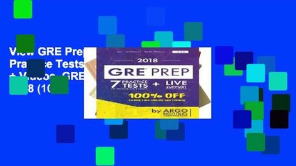 View GRE Prep by Argo Brothers: Practice Tests + Online System + Videos, GRE Test Prep 2018 (100%