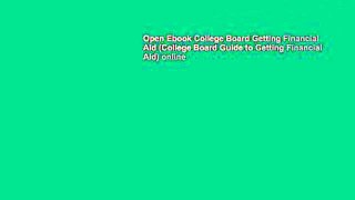 Open Ebook College Board Getting Financial Aid (College Board Guide to Getting Financial Aid) online