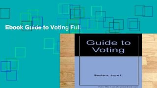 Ebook Guide to Voting Full