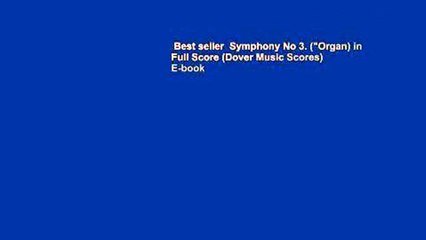 Best seller  Symphony No 3. ("Organ) in Full Score (Dover Music Scores)  E-book