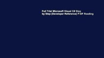 Full Trial Microsoft Visual C# Step by Step (Developer Reference) P-DF Reading