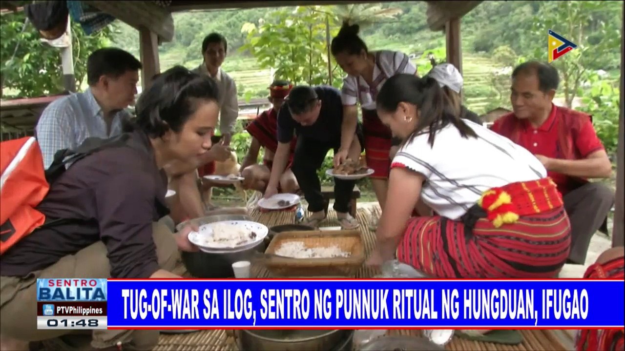 Tug-of-war sa ilog, sentro ng Punnuk Ritual ng Hungduan, Ifugao - video ...
