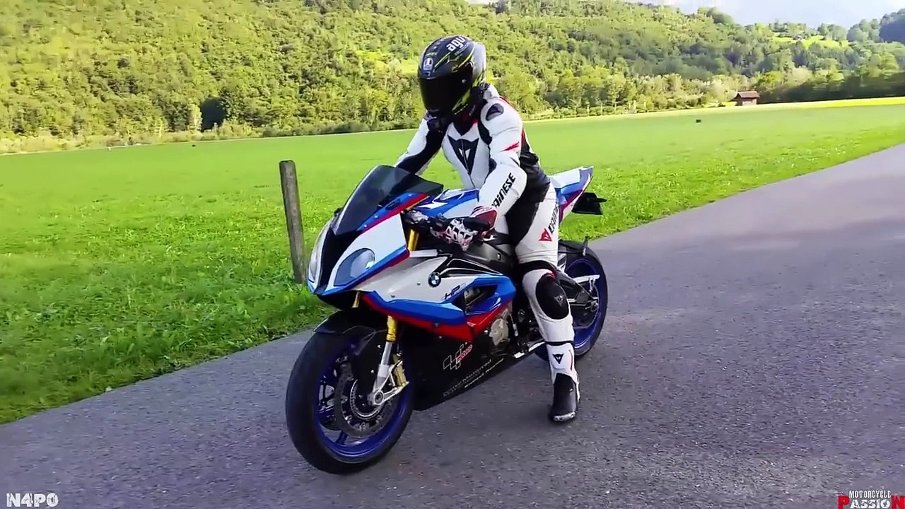 BMW S1000RR - HP4 -  Launch Control, Akrapovic Sound & Flames, Burnout, Full Power!
