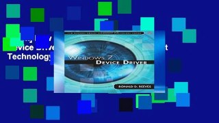 [book] New Windows 7 Device Driver (Addison-Wesley Microsoft Technology Series)