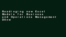Readinging new Excel Models for Business and Operations Management D0nwload P-DF