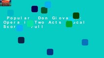 Popular  Don Giovanni: Opera in Two Acts (Vocal Score)  Full