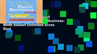 Favorit Book  All You Need to Know about the Music Business: Ninth Edition Unlimited acces Best