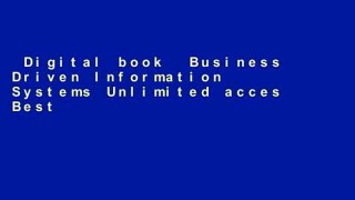 Digital book  Business Driven Information Systems Unlimited acces Best Sellers Rank : #2