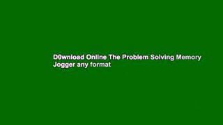 D0wnload Online The Problem Solving Memory Jogger any format