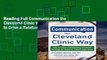 Reading Full Communication the Cleveland Clinic Way: How to Drive a Relationship-Centered Strategy
