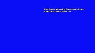 Trial Ebook  Mastering Stand-Up Unlimited acces Best Sellers Rank : #4