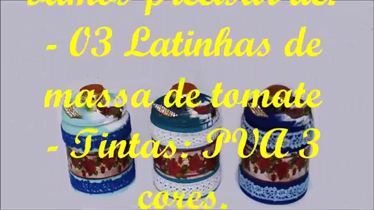 PORTA TRECOS LATINHAS DE MASSA DE TOMATE