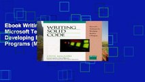 Ebook Writing Solid Code: Microsoft Techniques for Developing Bug-free C. Programs (Microsoft