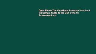 Open Ebook The Vocational Assessor Handbook: Including a Guide to the QCF Units for Assessment and