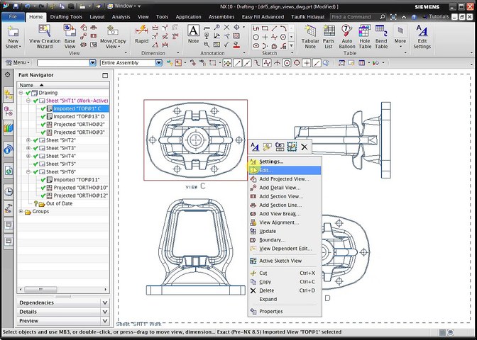 Nx 2d Drafting Copy A Drawing View Video Dailymotion