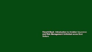 Favorit Book  Introduction to Aviation Insurance and Risk Management Unlimited acces Best Sellers