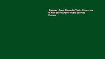 Popular  Great Romantic Violin Concertos in Full Score (Dover Music Scores)  E-book