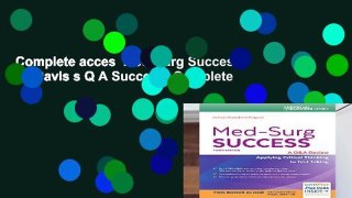 Complete acces  Med-Surg Success 3e (Davis s Q A Success) Complete