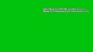 Open EBook Pro PHP XML and Web Services (Books for Professionals by Professionals) online