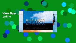 View Business Research Methods online