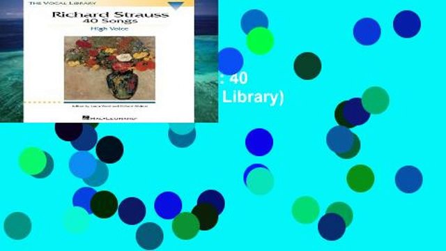 Popular Richard Strauss: 40 Songs: High Voice (Vocal Library) Full