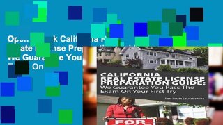 Open EBook California Real Estate License Preparation Guide: We Guarantee You Pass The Exam On