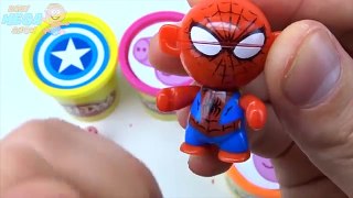 Сups Stacking Toys Play Doh Clay Superhero Marvel Spiderman Superman Colors for Kids