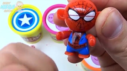 Video herunterladen: Сups Stacking Toys Play Doh Clay Superhero Marvel Spiderman Superman Colors for Kids