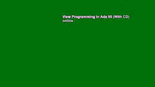 View Programming in Ada 95 (With CD) online