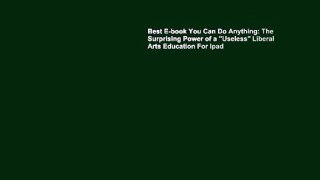 Best E-book You Can Do Anything: The Surprising Power of a 