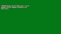 EBOOK Reader The ACT Made Easy!: English Section (The ACT Master) Unlimited acces Best Sellers