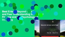 Best E-book Beyond Greed and Fear Understanding Behavioral Finance and the Psychology of Investing