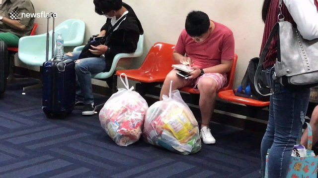 Passenger uses hand luggage allowance to fly with two huge bags of crisps