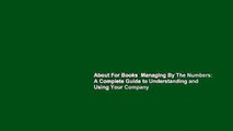 About For Books  Managing By The Numbers: A Complete Guide to Understanding and Using Your Company