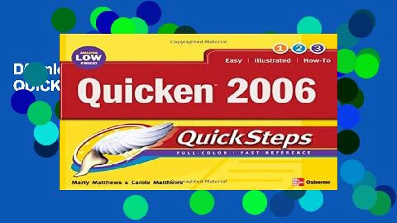 D0wnload Online QUICKEN 2006 QUICKSTEPS free of charge