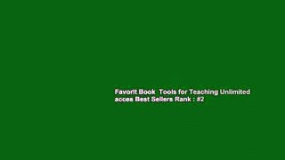 Favorit Book  Tools for Teaching Unlimited acces Best Sellers Rank : #2