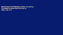 Best E-book The Rideshare Guide: Everything You Need to Know about Driving for Uber, Lyft, and